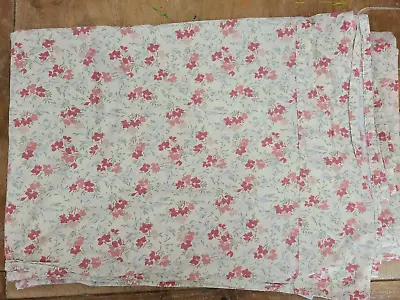 Eddie Bauer Home  Pale Yellow W/Pink Flowers  Twin Flat Sheet • $17.99