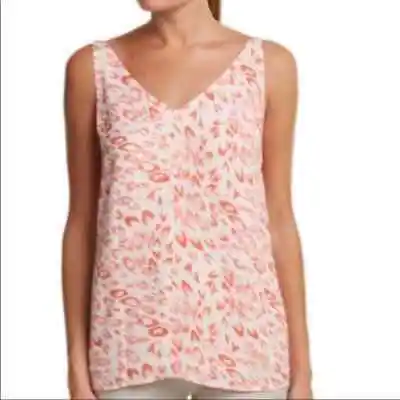$19.97 • Buy CAbi #267 Women's S Flirty In Pink Animal Print V Neck Sleeveless Cami Tank Top