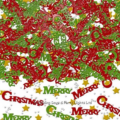 £1.88 • Buy Merry Christmas + Star Table Confetti Party Decorations Sprinkles Red Green Gold
