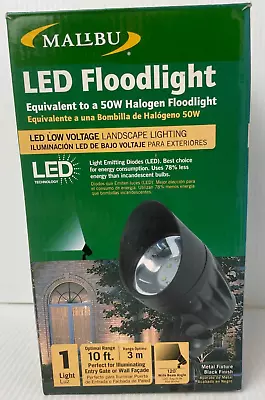 Malibu Low Voltage Landscape LED Black Floodlight 35w Halogen 10 W 8406 2635 01 • $19.99