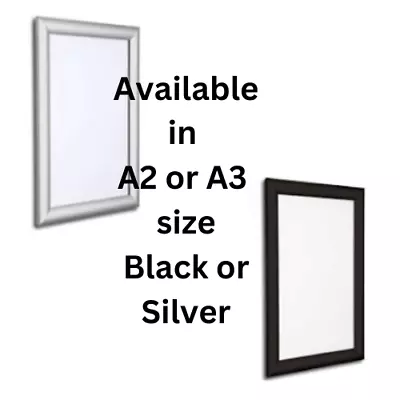 Snap Clip Frames Opening Poster Holders Retail Notice Display Board Sizes A2-a3 • £14.99