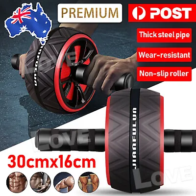 AB Abdominal Roller Wheel Fitness Waist Core Workout Exercise Wheel Home Gym • $14.85