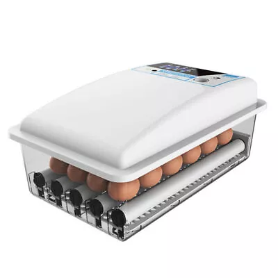 24 Eggs Incubator Temperature Control Automatic Turning Hatcher Duck Chicken Egg • £58.73