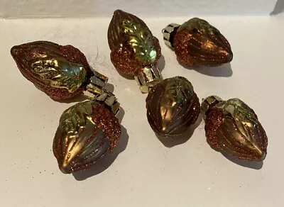 Vintage Acorn Blown Glass Christmas Ornaments • $35