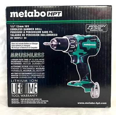 METABO HPT DV18DBFL2 18V Brushless 1/2  Hammer Drill Driver  (Tool Only) NIB • $63.95