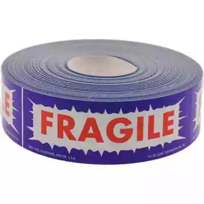 Roll Of 500 Labels: 3  High X 1  Wide  FRAGILE  Shipping Labels • $15
