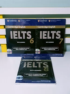 Lot Of 3x Cambridge English IELTS Books + CDs All Sealed! IELTS6 7 & 8! • £35.63