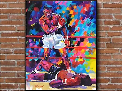 Sale Muhammad Ali Sonny Liston 24 H X 18 W Premium Canvas Giclee Print Winford • $129