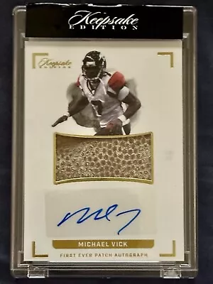 Micheal Vick Signed Keepsake Card With Game-Used Football • $40