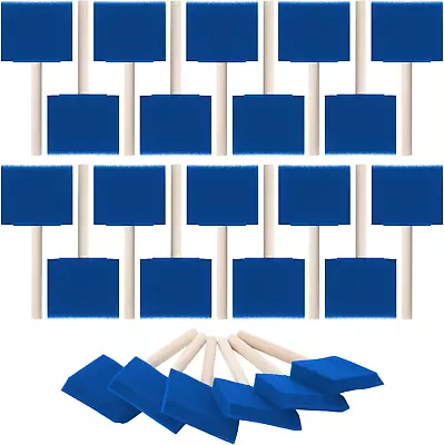 Bates 3-Inch Foam Paint Brushes - 24 Pack - Painting Staining Crafts (Blue) • $15.28