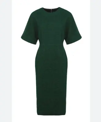 MARTIN GRANT Women's Batwing Cotton-blend Midi Dress In Green Sz 40 FR • $458