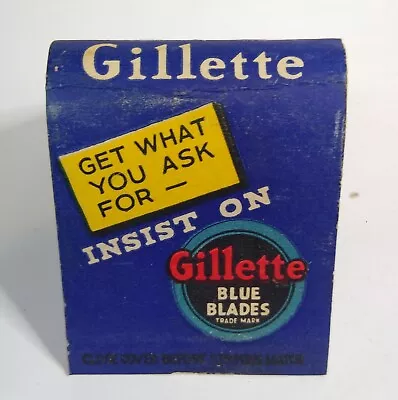 40's/50's Unstruck Matchbook*gillette Blue Blades* For Perfect Shaving  • $3.25