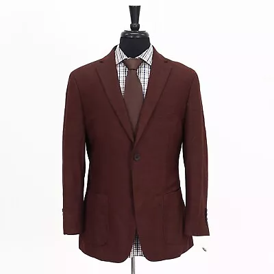 Michael Kors 42R Brown Sport Coat Blazer Jacket Solid 2B Wool • $59.99