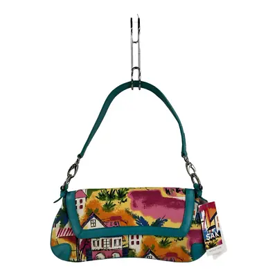 The Sak Womens Pink Label Shoulder Bag Multicolor Baguette Snap Inner Pocket New • $25.49