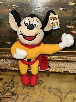 1998 Vintage Terrytoons 14  MIGHTY MOUSE Plush Doll Toy Network Tags Attached • $29.99