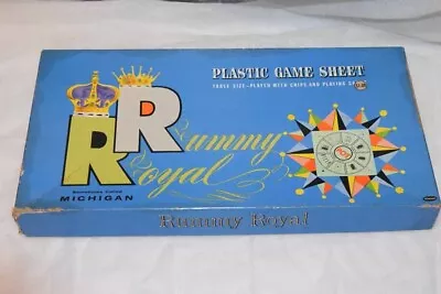 Vintage Whitman Rummy Royal Michigan Tripoley Vinyl Mat Only • $12