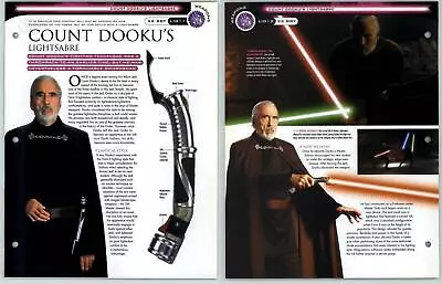 Count Dooku's Lightsabre #LIG11-12 - Weapons - Star Wars Fact File Page • $3.18