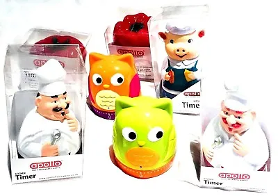 Apollo Novelty Kitchen Timer Tomato Red Pepper Garlic And Boiled Egg Shape  • £9.49