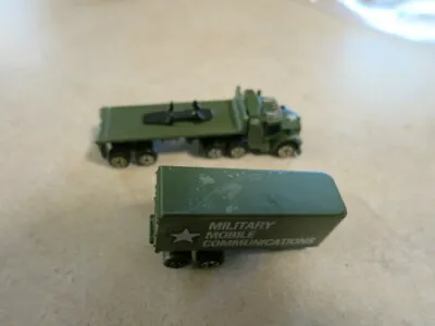 Micro Machines SET OF 2 Mobile  MILITARY Command Semis And Trailers 1988  • $17.59