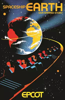 EPCOT Spaceship Earth Our Shared Story Attraction 11x17 Poster Print Disney • $16.19