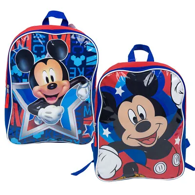 1 Disney Mickey Mouse Backpack 15  Bag Kids Toddler Junior Boys School Childrens • $14.77