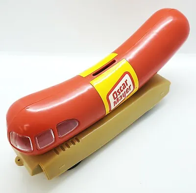 1990 Vintage Oscar Mayer Weiner Mobile Bank Piggy Coin Rolling Clean - NICE • $29.98