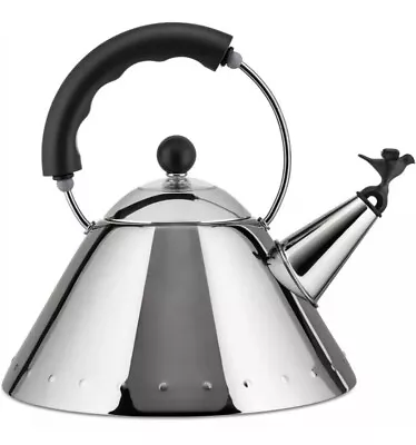 Alessi Michael Graves Stainless Steel Whistling Kettle Black 9093 • $180