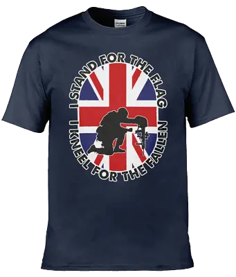 I Stand For The Flag And Kneel For The Fallen Military Veteran Soft Style Tshirt • £16