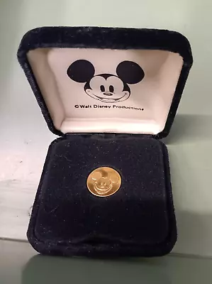 24k Gold Mickey Mouse Medallion Coin Medal • $125