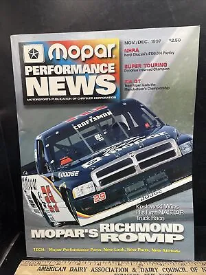 Rare Dealership Mopar Performance News Magazine Vol 19 Issue 10 Nov/Dec 1997 F2B • $12.95