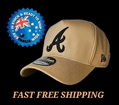 A Atlanta Braves Mlb New Era 9forty Beige & Black Snapback Cap Hat La Nba Nfl Ny • $36.95