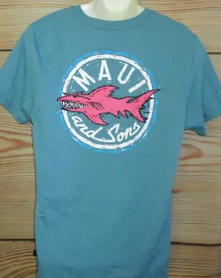 Mens Maui And Sons Shark Deep Ocean T-shirt Size L • $19.90