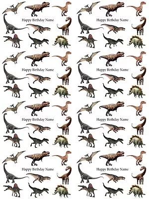 Dinosaurs Personalised Birthday Gift Wrapping Paper 3 Designs ADD NAME • £4.19