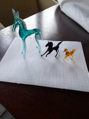 £7 • Buy 3 Murano Glass Horses