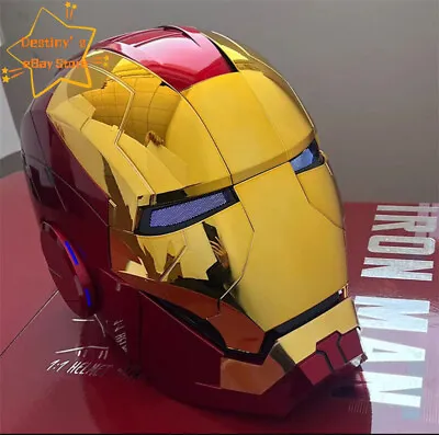 US! 1:1 Golden Helmet AUTOKING Iron Man MK5 Wearable Voice-control Cosplay Mask • $191.90