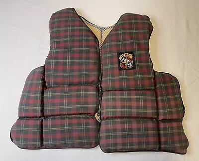 Vintage Stearns Red Plaid Life Jacket Adult Large 44-46 Retro Type III Vest • $17.98