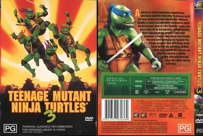 137D NEW SEALED DVD Region 4 TEENAGE MUTANT NINJA TURTLES 3 • $13.80