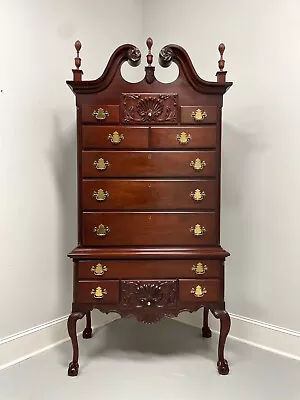 CRAFTIQUE Solid Mahogany Philadelphia Highboy Chest With Ball In Claw Feet • $2295