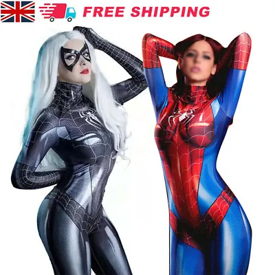 £19.89 • Buy Women Spiderman Cosplay Superhero Sexy Jumpsuit Costume Girl Outfit Show Gift UK