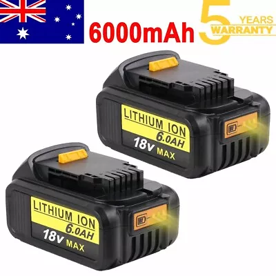 2x For Dewalt 18v Battery 6Ah  XR DCB184 DCB183 DCB182 DCB090 DCB118 DCB115 • $36.98