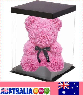 $23.44 • Buy Cute Rose Bear 25CM Rose Teddy Bear Foam Valentines DAY & BIRTHDAY GIFT New AU