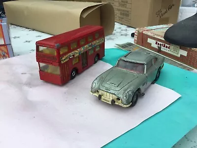 1/50 Scale  Matchbox London Bus And Corgi “007” Aston Martin Car. • £4