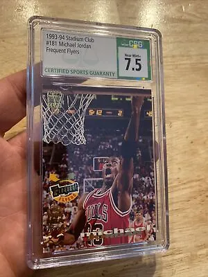 Michael Jordan Vintage Collector Card CSG 7.5 Topps Stadium FREQUENT FLYERS 1993 • $223