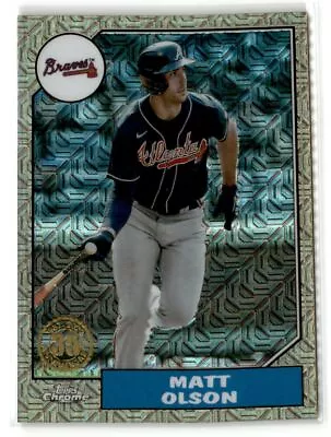 Matt Olson Atlanta Braves 2022 Topps Update 1987 Chrome Silver Packs #T87C-40 • $1.19