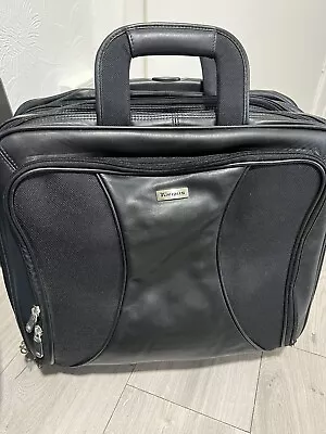 Targus Leather Laptop/documents Bag On Wheels Compartments Lawyer • £55