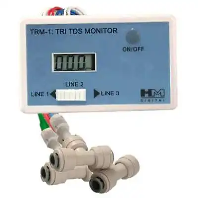 TDS Triple Inline Monitor / Meter HM Digital For Reverse Osmosis (TRM-1) • £56.40