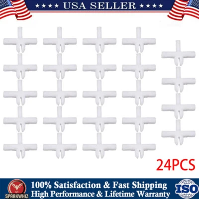 $16.69 • Buy 24 Trim Protective Clip White For 1985-1993 VW Cabriolet 1.8L 1781CC 155853585