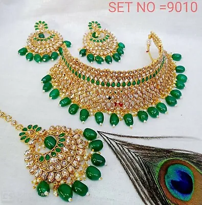 $27.49 • Buy Bollywood Indian Bridal Party Wear Fashion Jewelry Necklace Earring Set