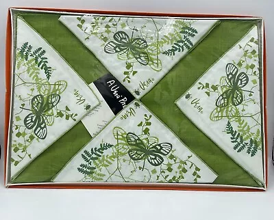 Vintage Vera Neumann New Set Of 4 Placemats & Napkins Butterfly Shadow Fern Set • $59.99