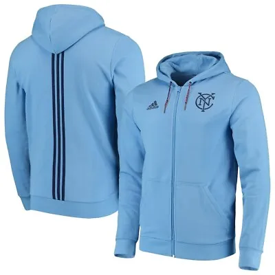 Adidas MLS New York FC Travel Jacket Blue DP4991  • $40